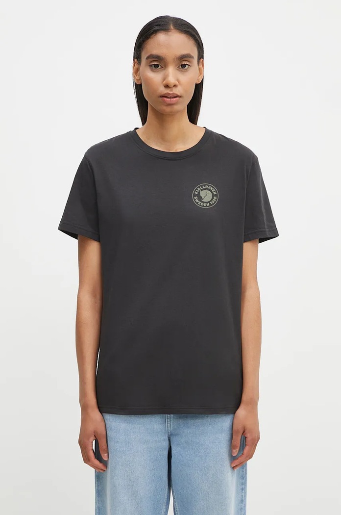 Fjallraven t-shirt 1960 Logo regolare nero F87313.550