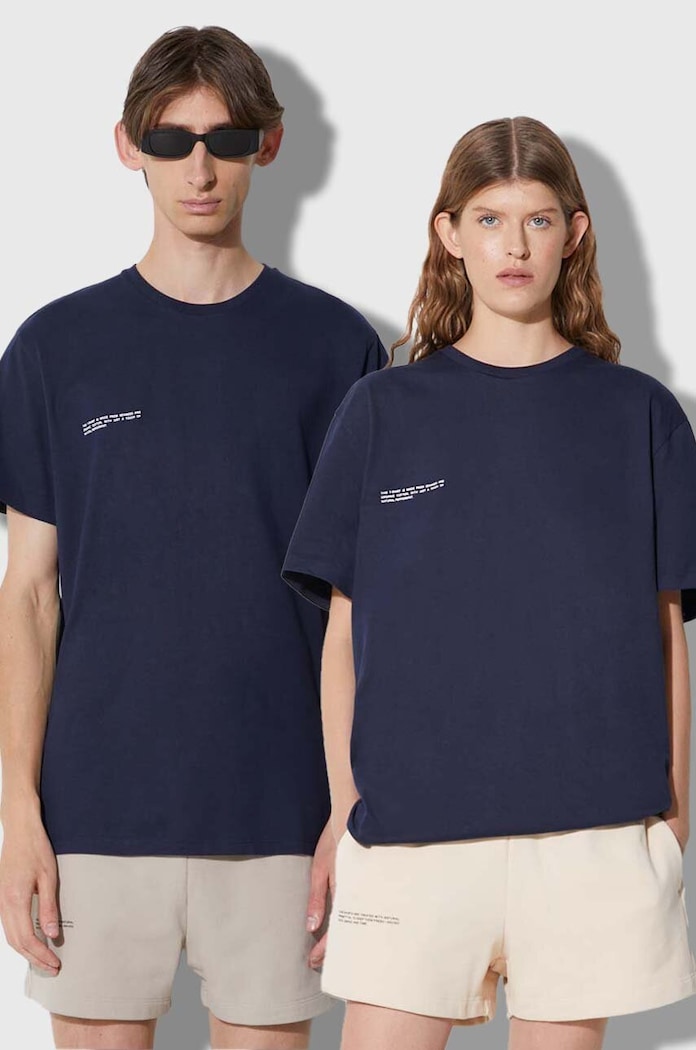 Pangaia t-shirt regolare blu navy 10000288