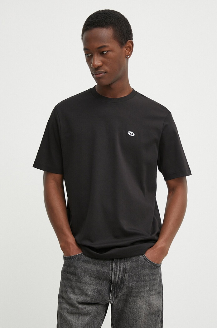Diesel t-shirt bawełniany T-JUST-DOVAL-PJ MAGLIETTA bawełna czarny A03819.0AIJU