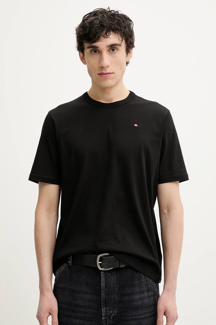 Bavlněné tričko Diesel T-ADJUST-MICRODIV T-SHIRT A14931.0NIAX černá AA00