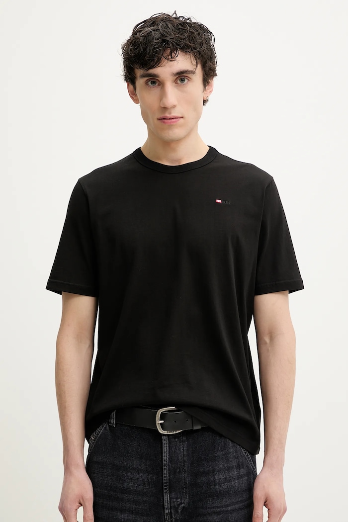 Bavlněné tričko Diesel T-ADJUST-MICRODIV T-SHIRT A14931.0NIAX černá AA00