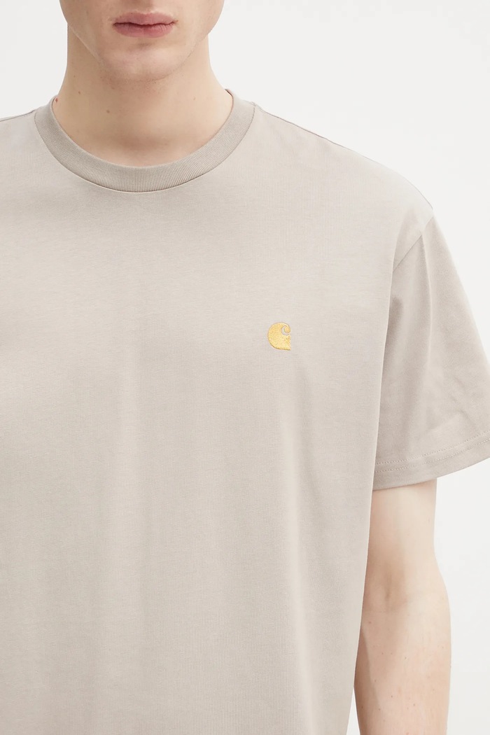 Bavlnené tričko Carhartt WIP S/S Chase T-Shirt béžová I026391.2Q6XX