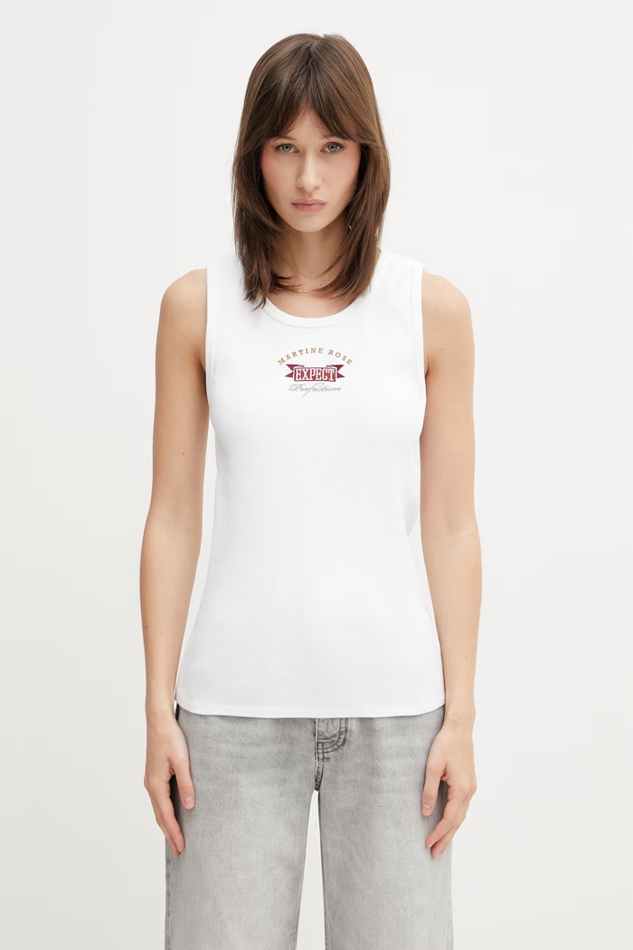 Martine Rose top with cotton 686JE08000F white AA00