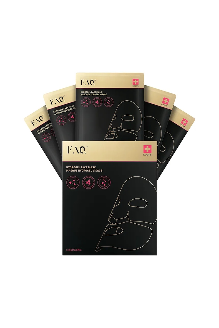 FOREO mască facială cu hidrogel și colagen Glass Skin FAQ™ negru F0389