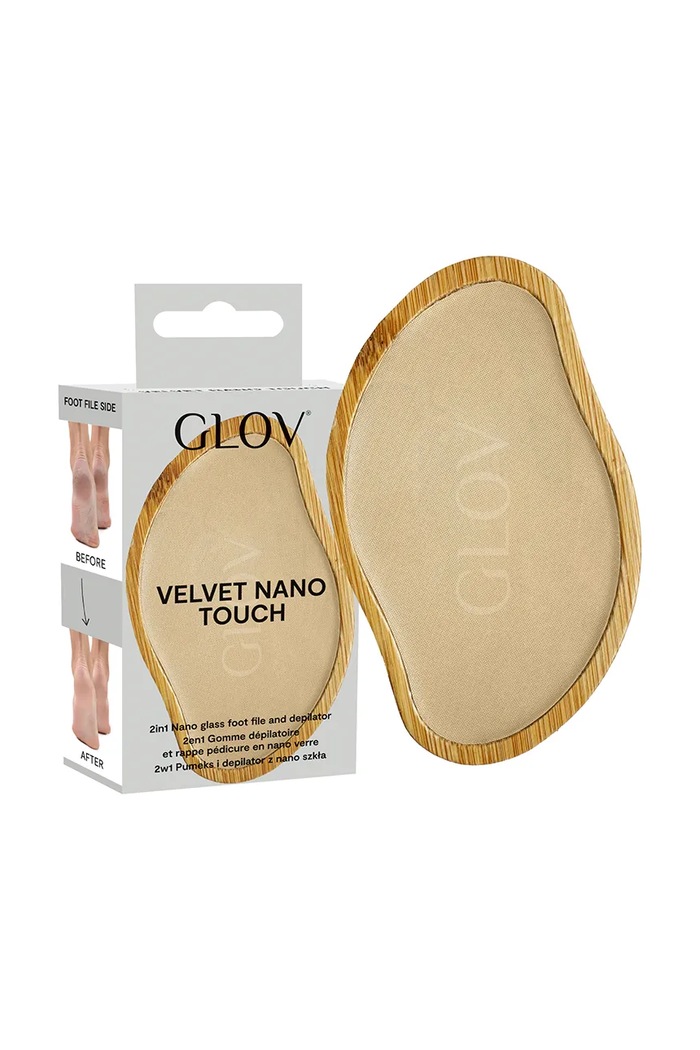 Nano sklenená pemza a epilátor GLOV VELVET NANO TOUCH - 2in1 hnedá 5907440748446