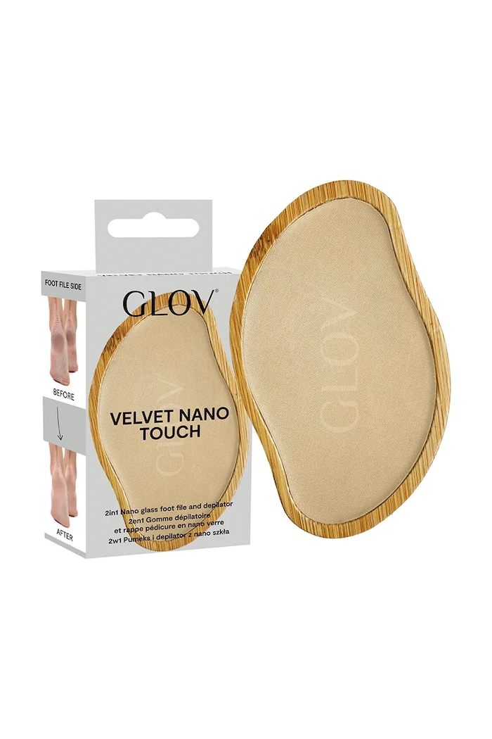 Nano sklenená pemza a epilátor GLOV VELVET NANO TOUCH - 2in1 hnedá 5907440748446