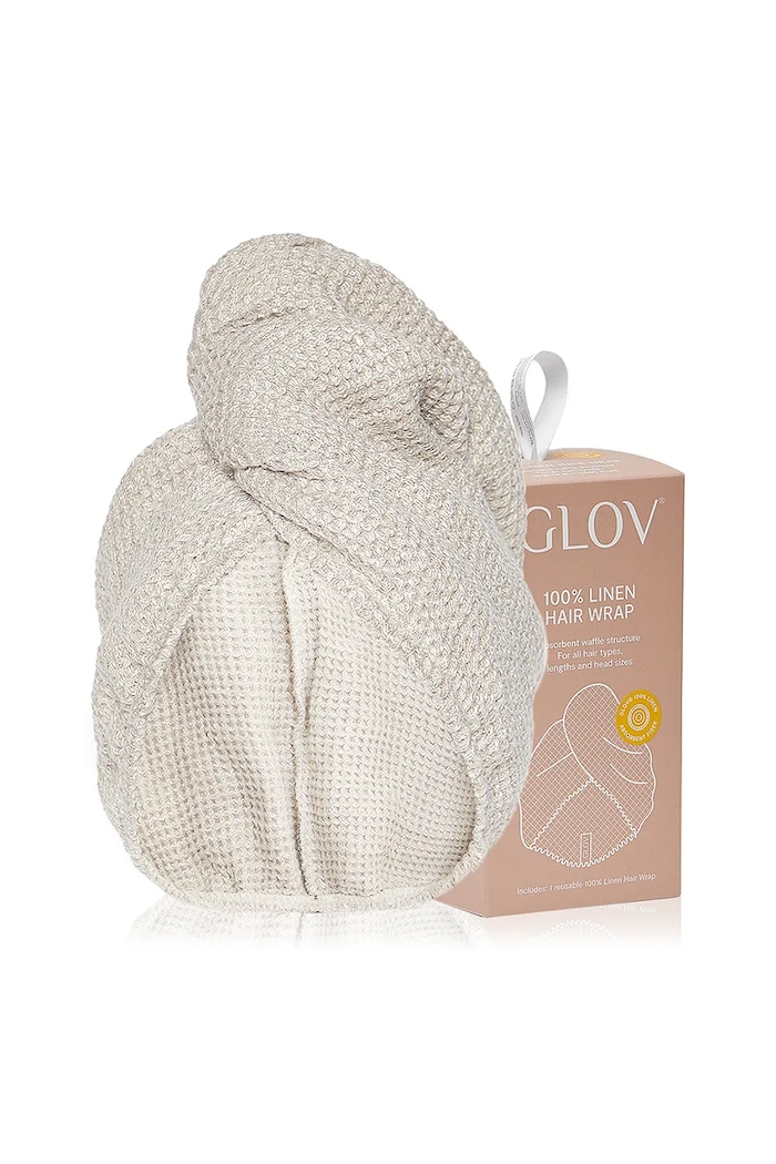 Home SPA Vlasový turban GLOV Linen Hair Wrap 5907440743403 béžová