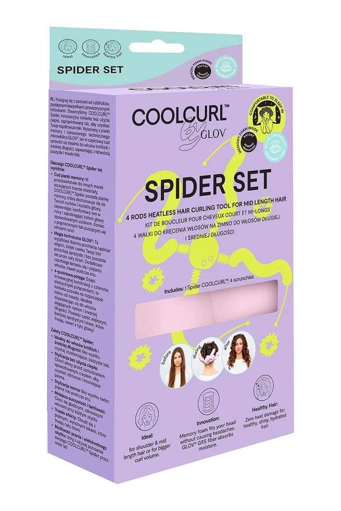 Home SPA Glov valček na vlasy z textilného materiálu 12,5 x 24,5 x 5,5 cm 5907440747265 ružová
