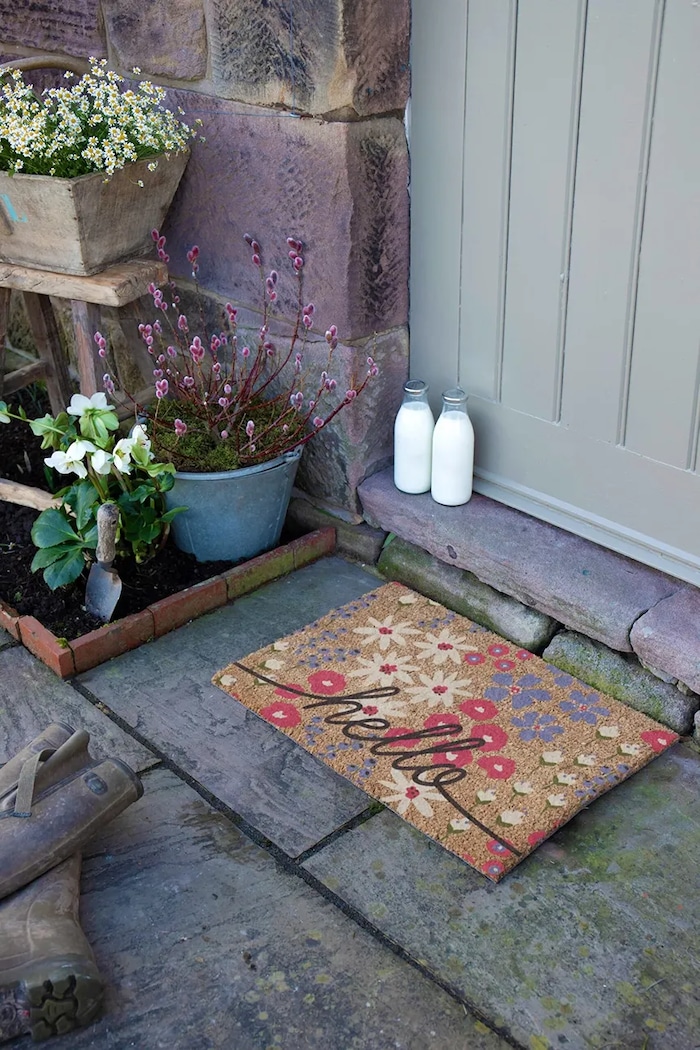 Вітальня та спальня Artsy Doormats Придверний килимок 60 x 40cm 6040.HSCRIBBFLORAL барвистий