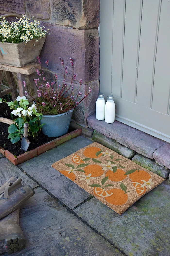 Вітальня та спальня Artsy Doormats придверний килимок під взуття 60 x 40cm 6040W.ORANGES барвистий