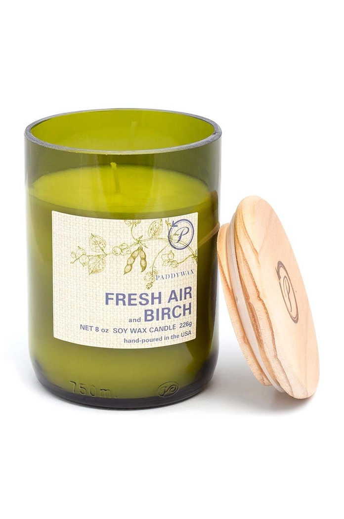 Paddywax Świeca zapachowa sojowa Fresh Air & Birch 226 g zielony EG15EU