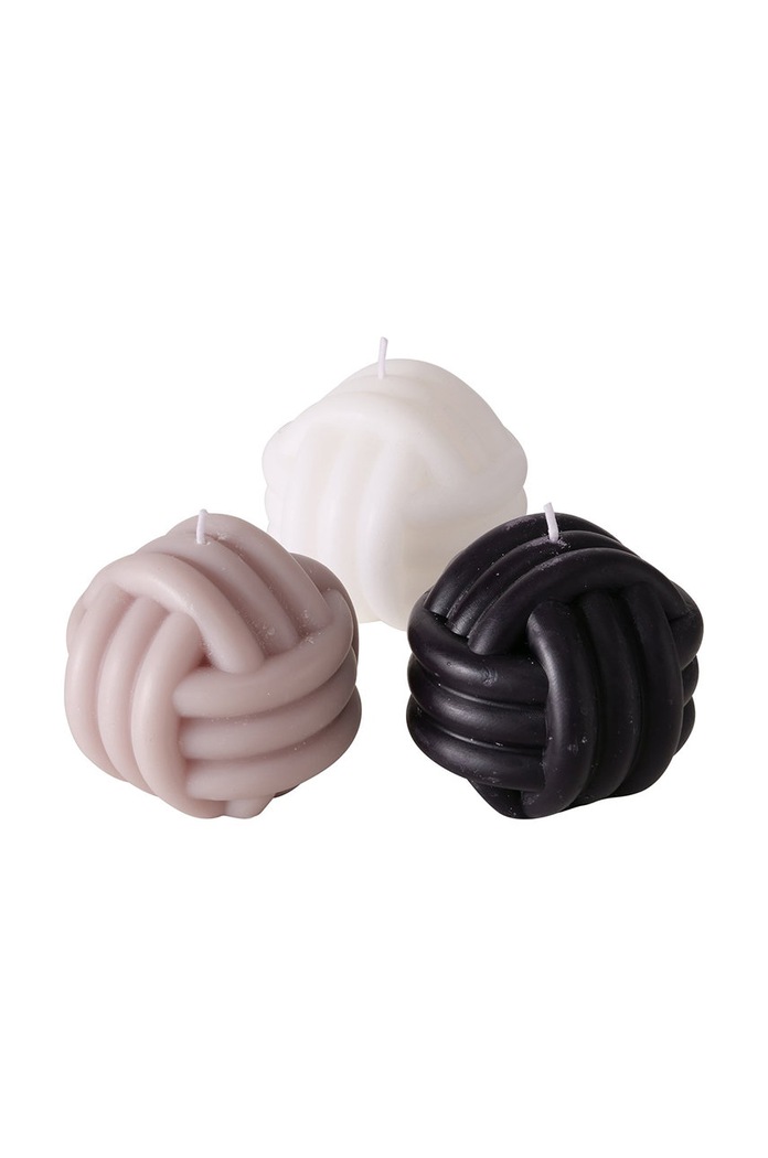 Boltze świeca bezzapachowa Knot 2027996.white biały AA00