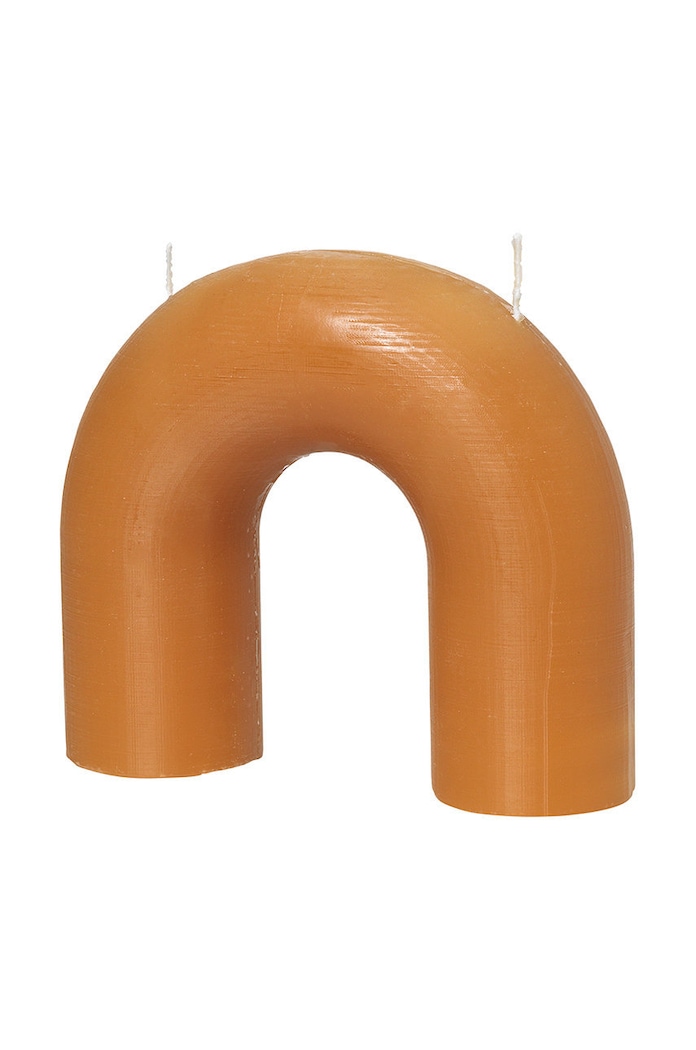 Broste Copenhagen świeca bezzapachowa bend żółty 45800391