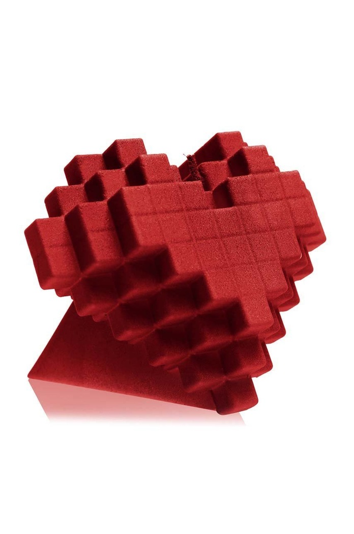 Candellana świeca dekoracyjna Heart Pixel czerwony 5903104874803