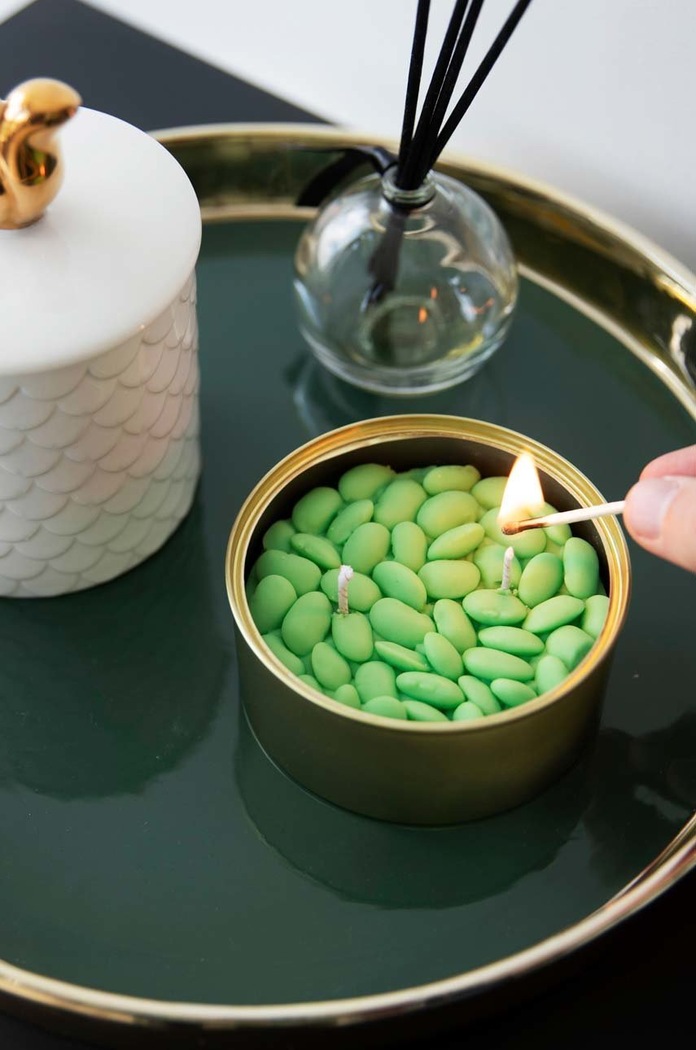 Vonná svíčka CandleCan Mint Beans zelená can.beans