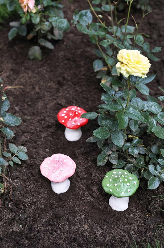&k amsterdam lumânare decorativă Mushroom Dots verde 1093.03