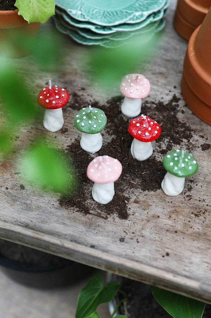 &k amsterdam lumânare decorativă Mushroom Dots 1093.03