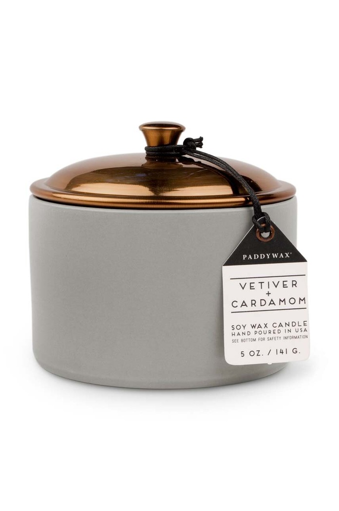 Paddywax świeca zapachowa sojowa Vetiver & Cardamon 141 g szary HY0501EU