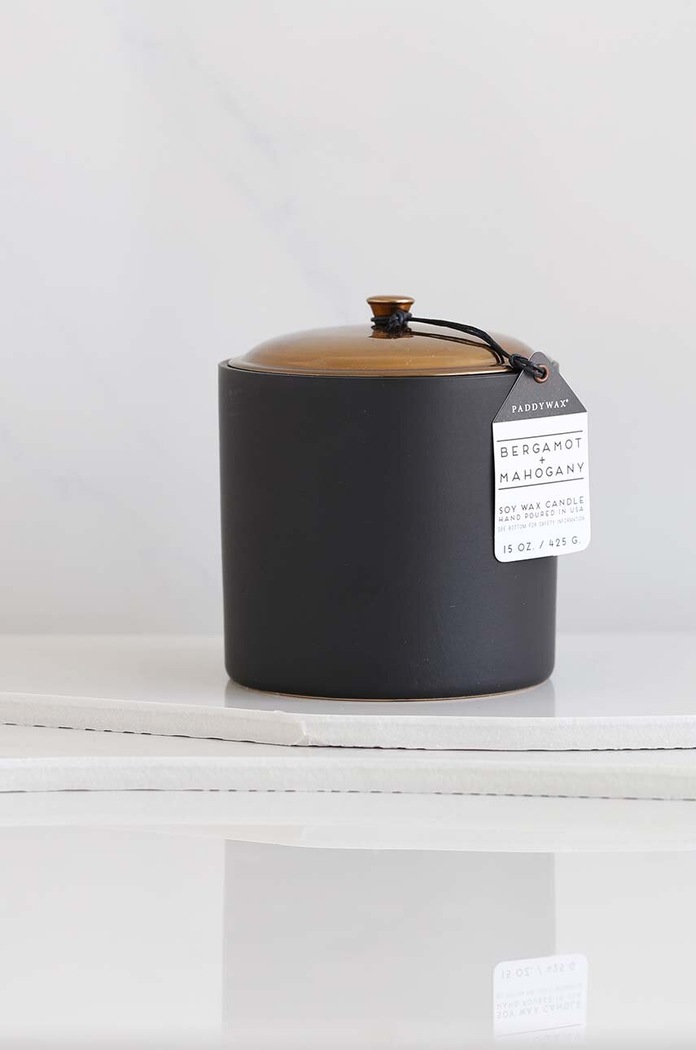 Home SPA Paddywax świeca zapachowa sojowa Bergamot & Mahogony 425 g HY1503EU czarny