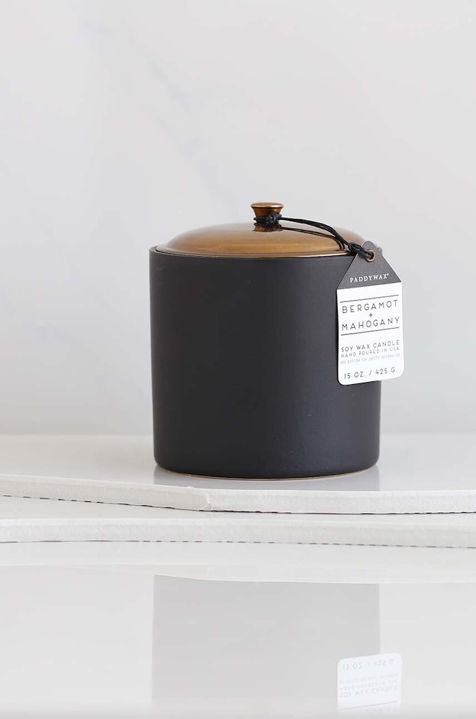 Home SPA Paddywax świeca zapachowa sojowa Bergamot & Mahogony 425 g HY1503EU czarny