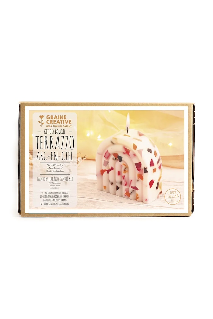 Graine Creative Set diy de lumânări Kit DIY Bougie Terrazzo Arc en Ciel multicolor 152024