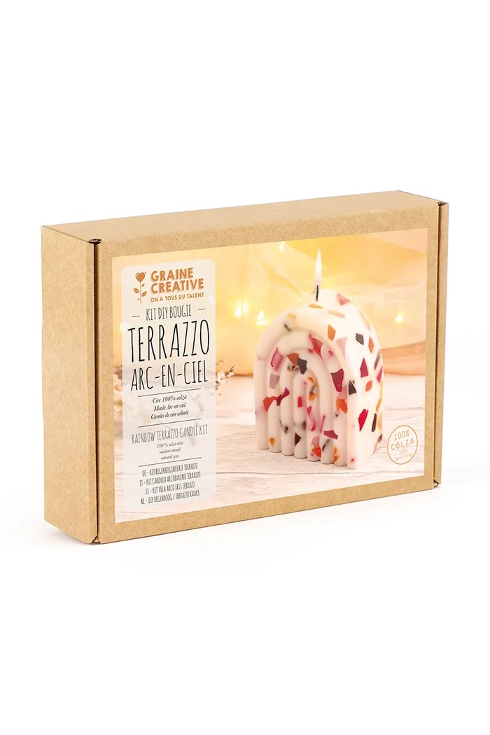 Graine Creative Set diy de lumânări Kit DIY Bougie Terrazzo Arc en Ciel 152024 multicolor AA00