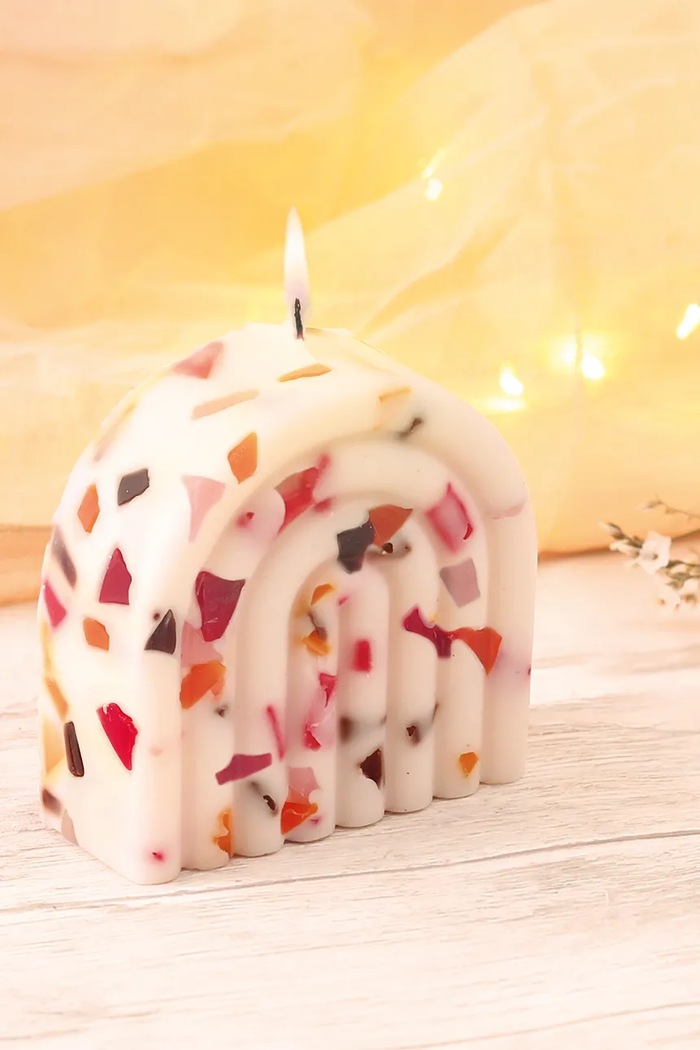 Set diy de lumânări Kit DIY Bougie Terrazzo Arc en Ciel Graine Creative multicolor 152024