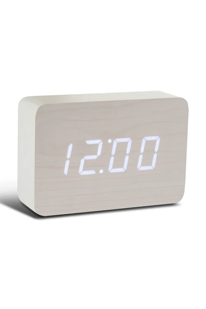 Gingko Design ceas led Brick White Click Clock alb GK15W13