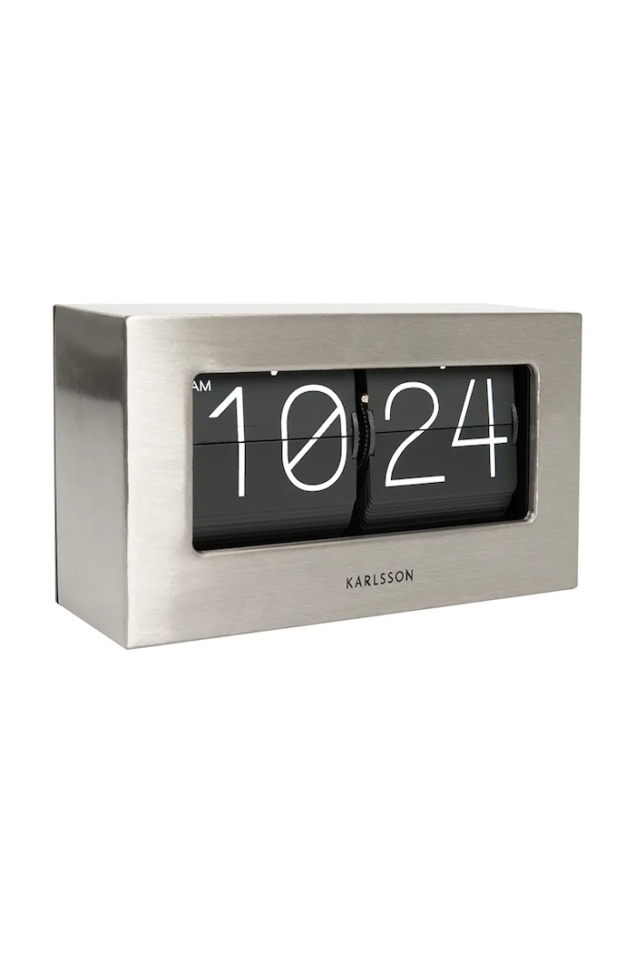 Budík Karlsson Boxed Flip KA5620ST šedá AA00