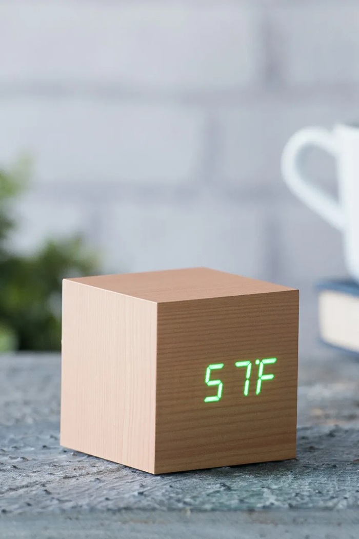 Gingko Design ceas de masă Cube Click Clock GK08G11 galben AA00