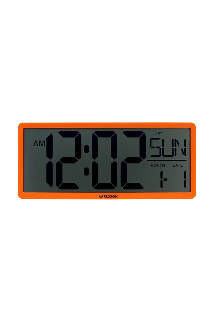 Karlsson orologio da parete Retro LCD arancione KA6020OR