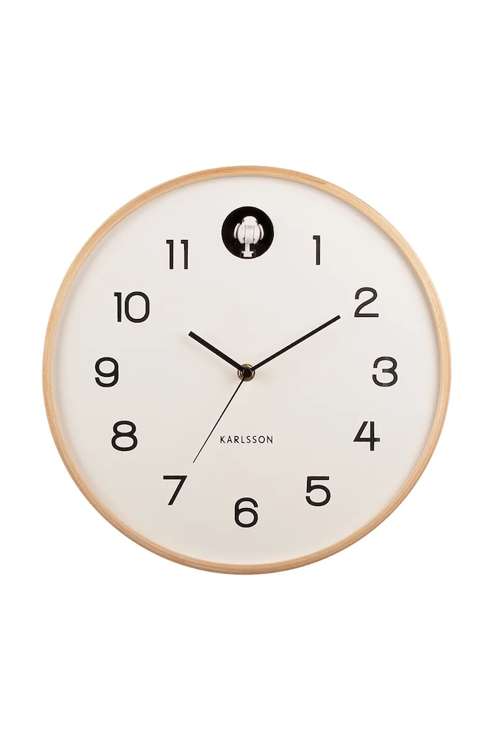 Karlsson ceas de perete Natural Cuckoo alb KA5886WH