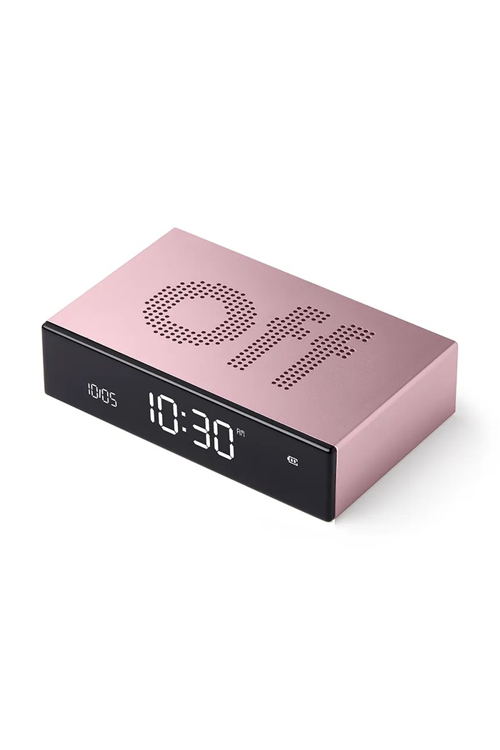 Living și dormitor Lexon ceas cu alarmă reversibil Flip Premium LR152LP roz