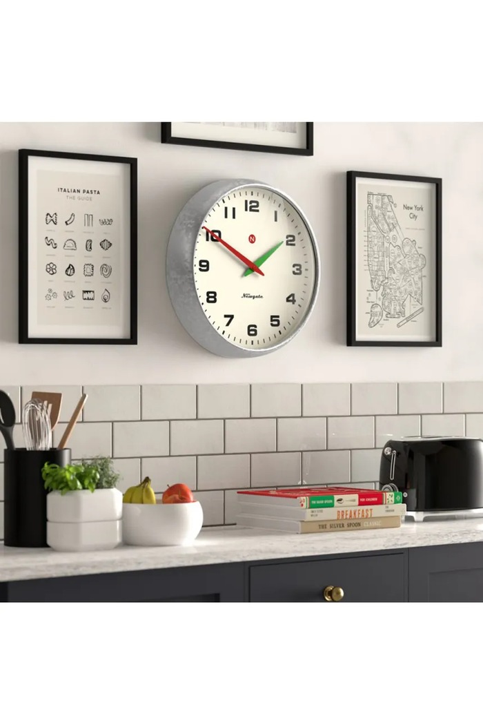Salon i sypialnia Newgate zegar ścienny Superstore KB1188SUPE216GAL szary