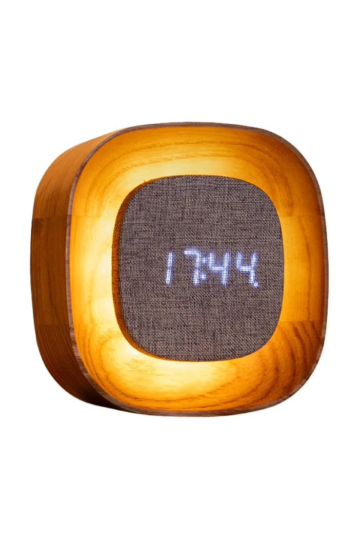 Gingko Design budzik led Lumos 12,5 cm biały G076S.AH