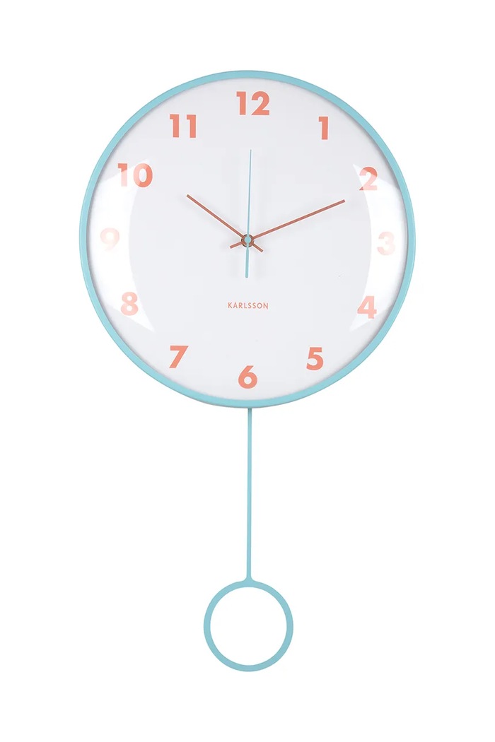 Karlsson zegar ścienny Cheeky Dome Pendulum niebieski KA6058LB