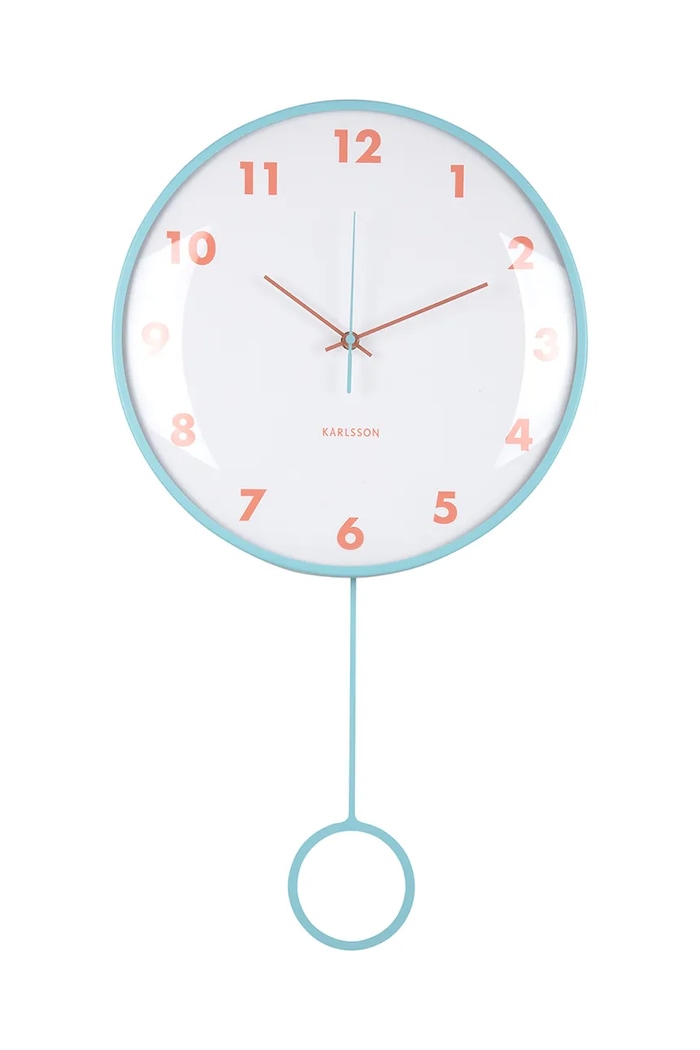 Karlsson zegar ścienny Cheeky Dome Pendulum niebieski KA6058LB