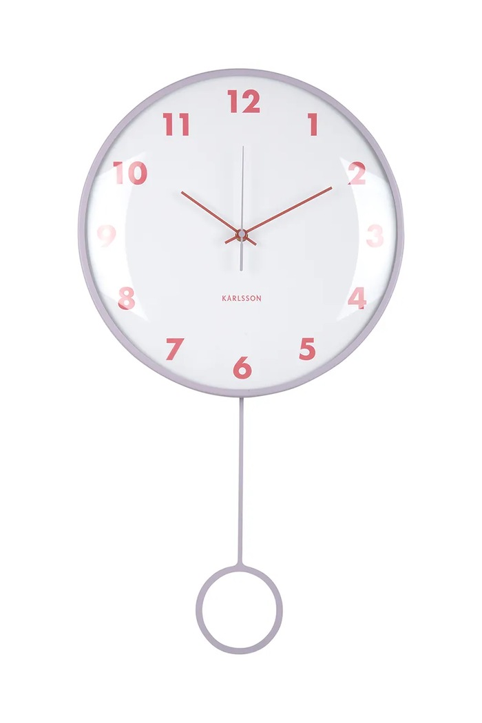 Nástenné hodiny Karlsson Cheeky Dome fialová KA6058LP