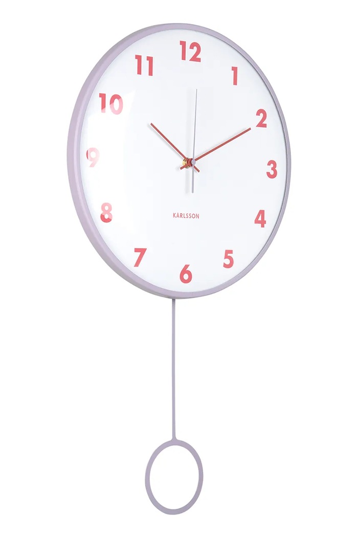 Nástenné hodiny Karlsson Cheeky Dome KA6058LP fialová AA00
