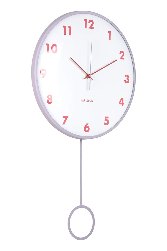 Nástenné hodiny Karlsson Cheeky Dome KA6058LP fialová AA00