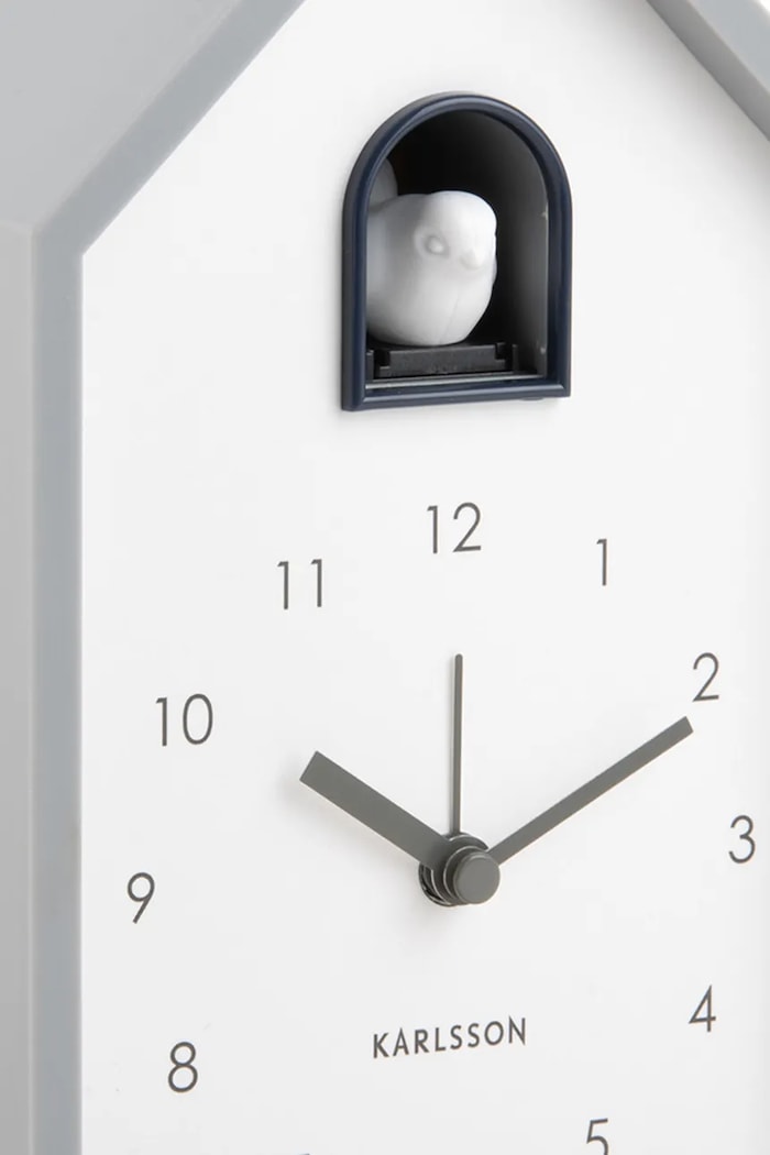 Living și dormitor Karlsson ceas cu alarmă Modern Cuckoo KA6015GY gri