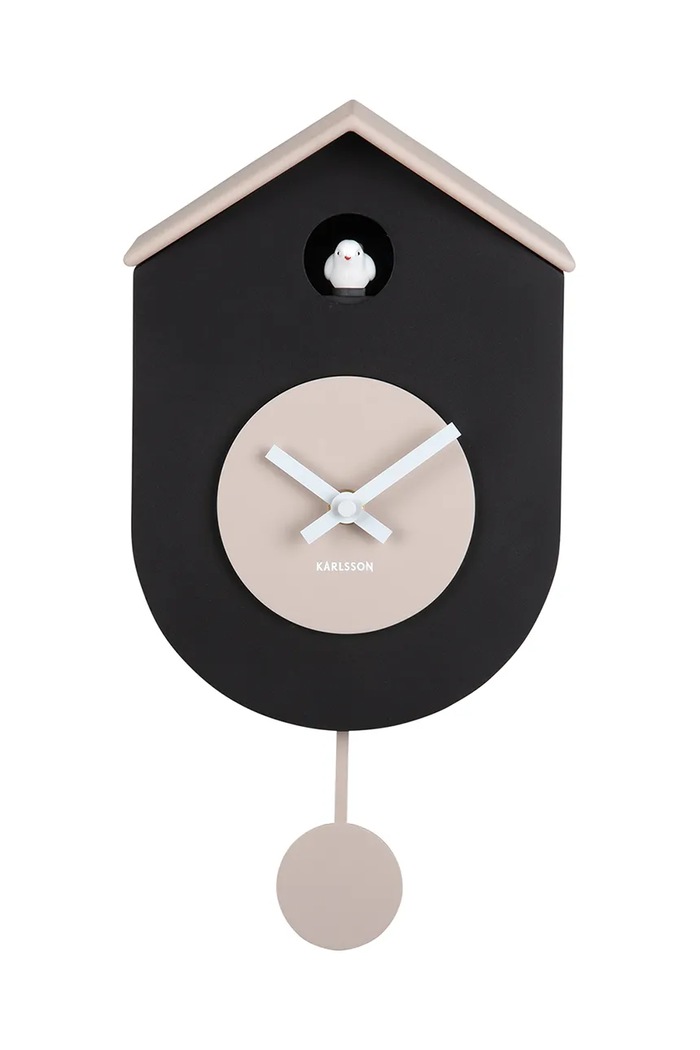 Kyvadlové hodiny Karlsson Grato Cuckoo 33 cm čierna KA6026BK