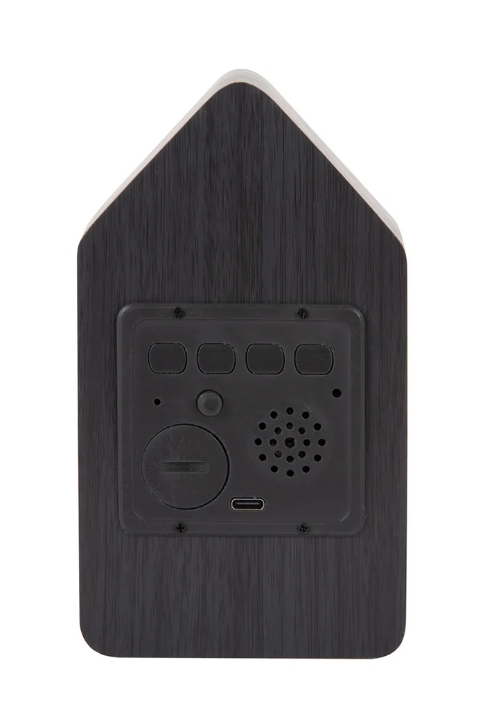 Budík Karlsson Cuckoo LED 16 cm čierna KA6061BK