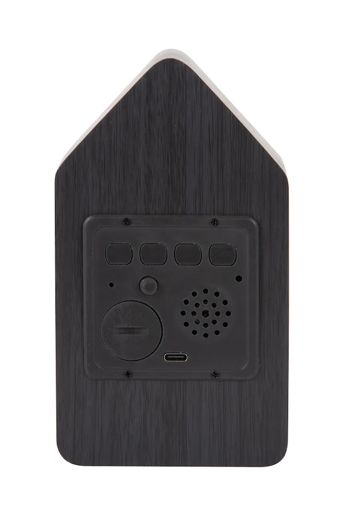 Budík Karlsson Cuckoo LED 16 cm čierna KA6061BK