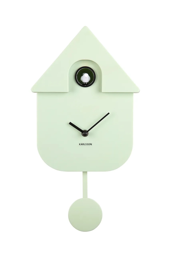 Kukačkové hodiny Karlsson Modern Cuckoo 41 cm zelená KA5768LG