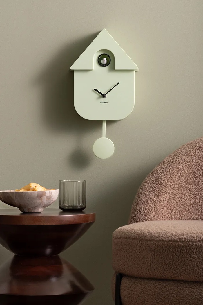 Kukačkové hodiny Karlsson Modern Cuckoo 41 cm zelená KA5768LG