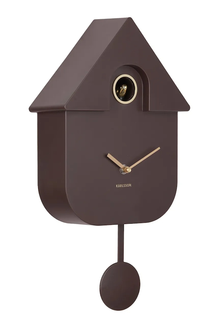 Karlsson ceas cu cuc Modern Cuckoo 21,5 x 41 x 8,5 cm KA6094DB maro AA00