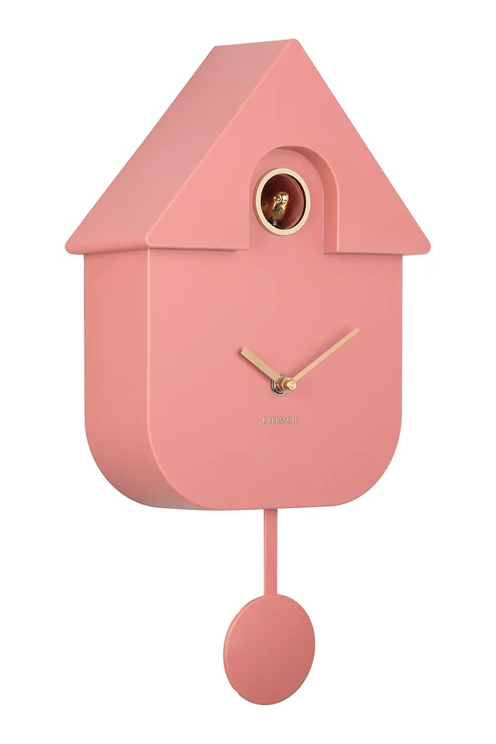 Kukačkové hodiny Karlsson Modern Cuckoo 21,5 x 41 x 8,5 cm KA6094PI růžová AA00