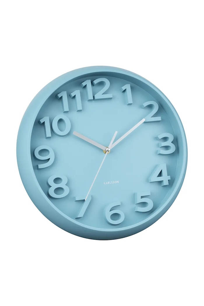 Nástenné hodiny Karlsson Elevated Classic 33,5 cm KA6052BL modrá AA00