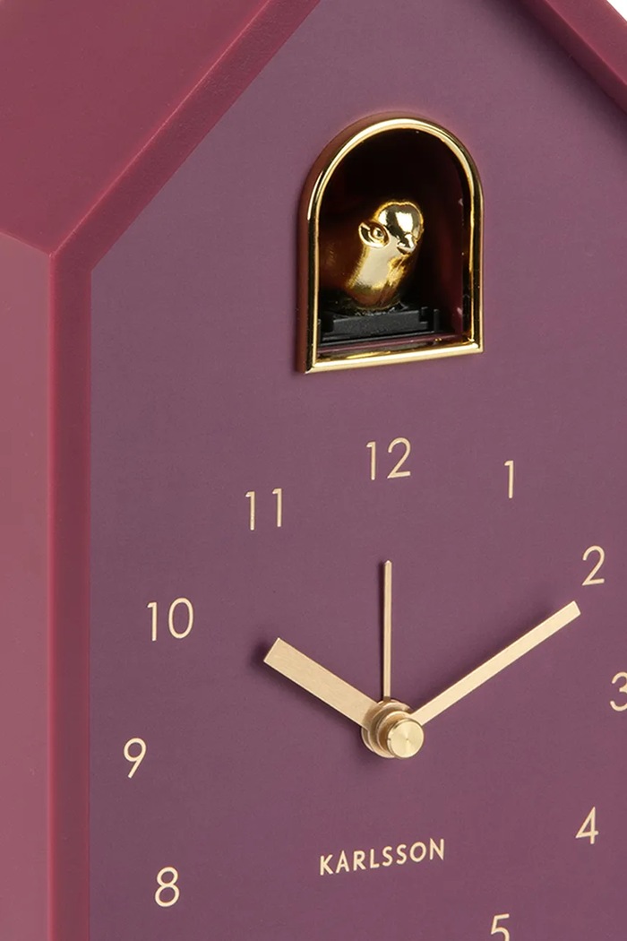 Living și dormitor Karlsson ceas cu alarmă Modern Cuckoo 20 cm KA6077PU violet
